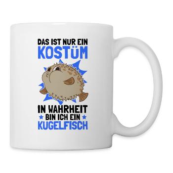 Das ist mein Kugelfisch Kostüm Aquarium Fisch - Tasse - Weiß - Rechts