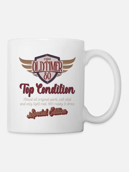80 Jahre Oldtimer Top Zustand 80. Geburtstag - Tasse - Weiß