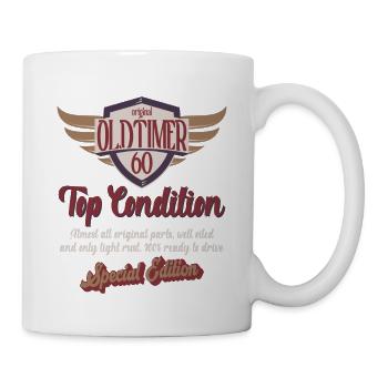 60 years oldtimer top condition 60th birthday - Mug - white - Right