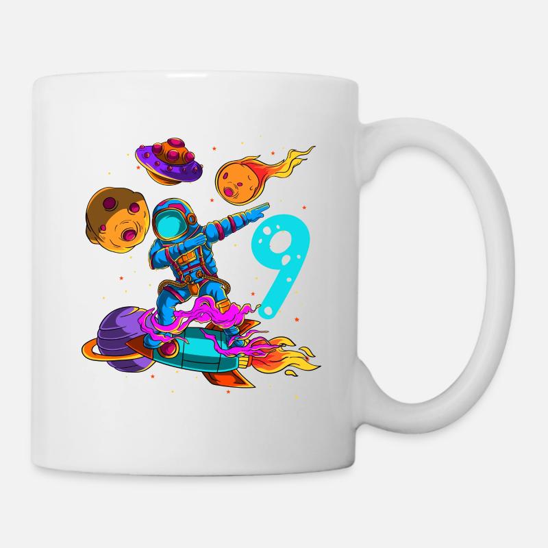 Astronaut In Space 9th Birthday - Mug - white