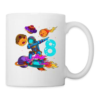Astronaut In Space 8th Birthday - Mug - white - Right