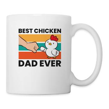 Huhn Papa Best Chicken Dad Ever Hühner - Tasse - Weiß - Rechts