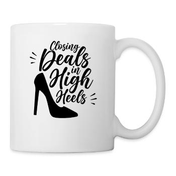 Conclusion Of Deals In High Heels House Brokers - Mug - white - Right