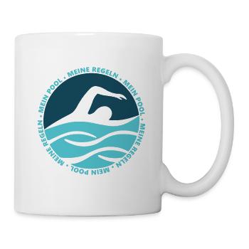 Mein Schwimmbad und Ich - Tasse - Weiß - Rechts