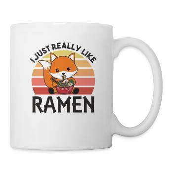 Fuchs i just really like Ramen Süß Nudel - Tasse - Weiß - Rechts