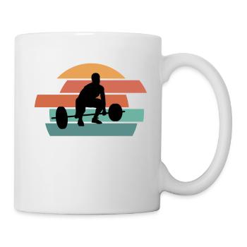 Fitness Gym Workout Pumpen - Tasse - Weiß - Rechts