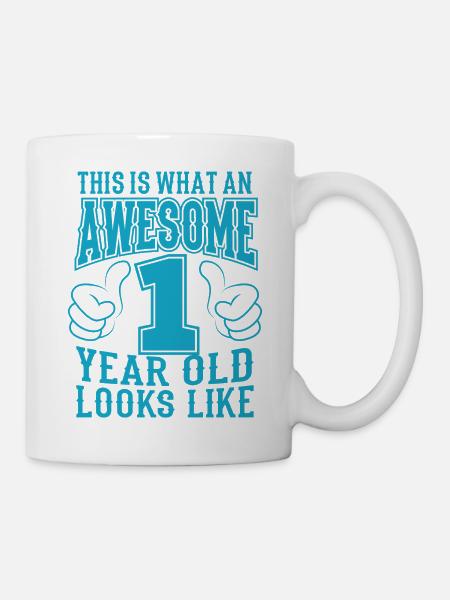 JE SUIS 1 ANNÉE 1 Anniversaire Garçons 1 an - Mug blanc - blanc