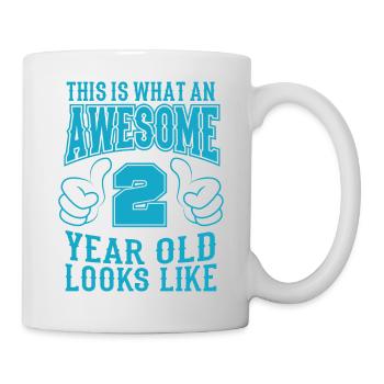 ICH BIN 2 JAHRE 2 Geburtstag Jungen 2 Jahre - Tasse - Weiß - Rechts