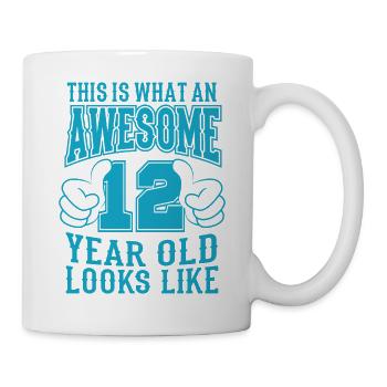 ICH BIN 12 JAHRE 12 Geburtstag Jungen 12 Jahre - Tasse - Weiß - Rechts