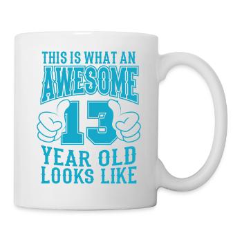 ICH BIN 13 JAHRE 13 Geburtstag Jungen 13 Jahre - Tasse - Weiß - Rechts