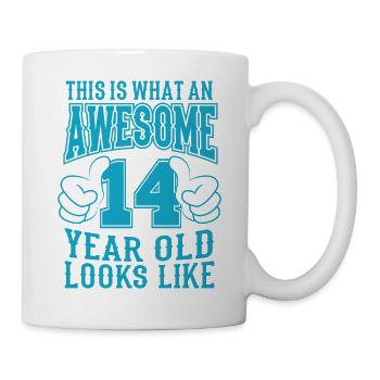 I AM 14 YEARS 14 birthday boys 14 years - Mug - white - Right