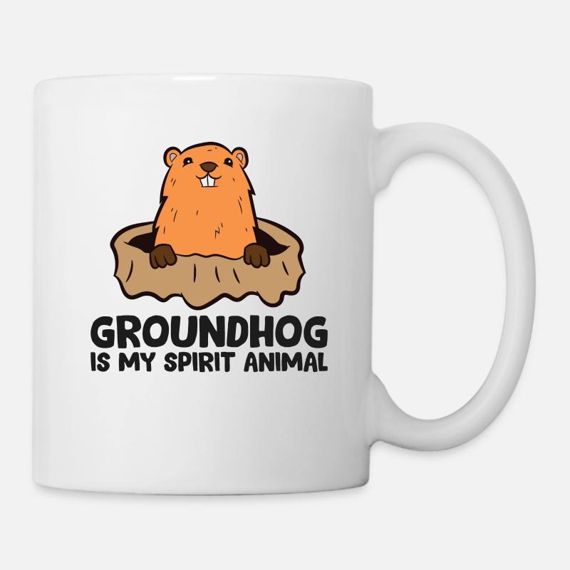Drôle de marmotte amant marmotte est mon - Mug blanc - blanc