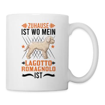 Zuhause ist wo mein Lagotto Romagnolo ist - Tasse - Weiß - Rechts