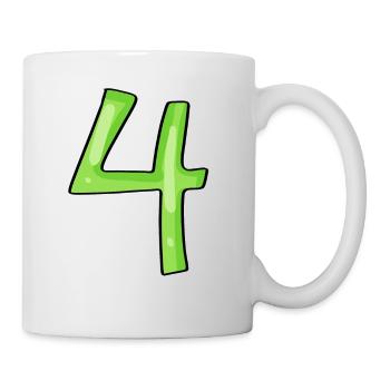 Number 4 Green - Mug - white - Right
