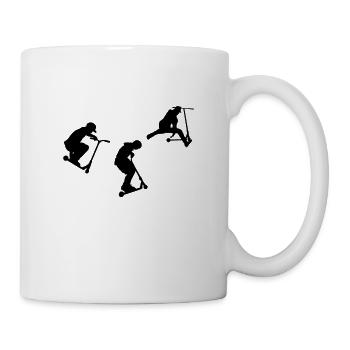 Scooter Tretroller Stunts Skatepark Tretroller - Tasse - Weiß - Rechts