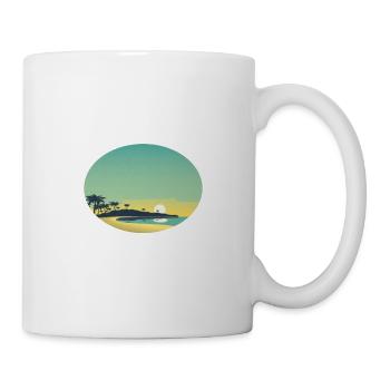 Ich Muss Gar Nichts Ich Muss Nur In Die Karibik - Tasse - Weiß - Rechts