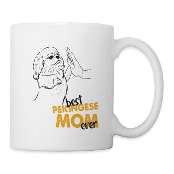 Best Pekingese Mom Ever Pekinese Mama Palasthund - Tasse - Weiß - Rechts