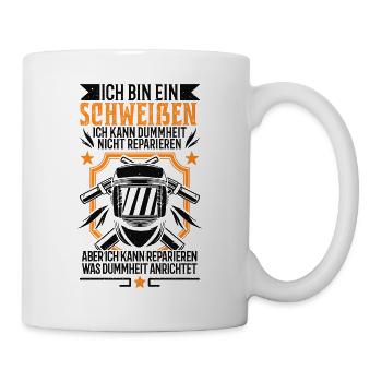 Schweißen Schweißgerät Schweißer Schweißermaske - Tasse - Weiß - Rechts