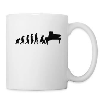 Piano Evolution Pianiste pianiste Pianiste Evolution piano - Mug blanc - blanc - Droite