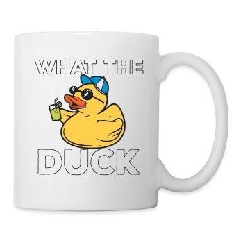 Ich mag Enten What the Duck Gelbe Enten - Tasse - Weiß - Rechts