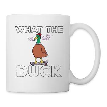 Ich mag Enten What the Duck Gelbe Enten - Tasse - Weiß - Rechts