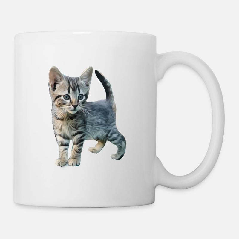 Chat mignon chat chat mignon animaux mignons - Mug blanc - blanc