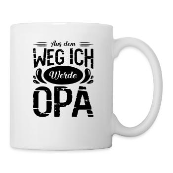 Aus dem Weg Ich werde Opa Baby - Tasse - Weiß - Rechts