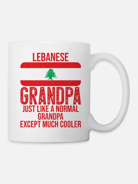 Lebanese Grandpa Libanon-Flagge zum Vatertag - Tasse - Weiß