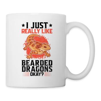 I just like bearded agamas lizard owner saying - Mug - white - Right
