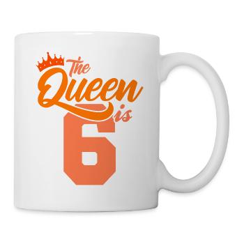 BIRTHDAY QUEEN 6 birthday girl 6 years - Mug - white - Right