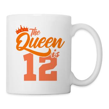 BIRTHDAY QUEEN 12 Geburtstag Mädchen 12 Jahre - Tasse - Weiß - Rechts