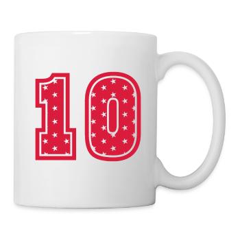 ICH BIN 10 JAHRE 10 Geburtstag Mädchen Retro - Tasse - Weiß - Rechts