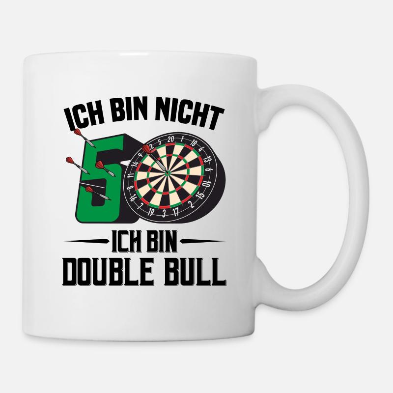 50. Geburtstag Darts Geschenk 50 Ehrentag Männer - Tasse - Weiß