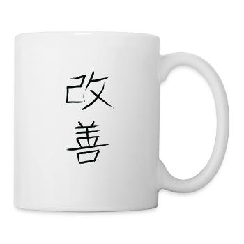 Kaizen, Streben nach kontinuierlicher Verbesserung - Tasse - Weiß - Rechts