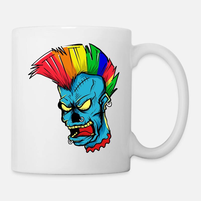 Zombie Punk - Tasse - Weiß