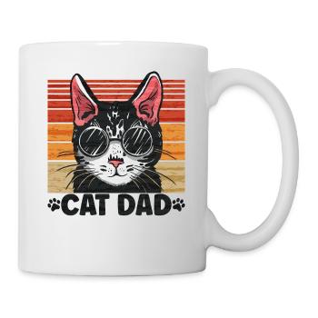Chat de style vintage - Chats Papa - Mug blanc - blanc - Droite