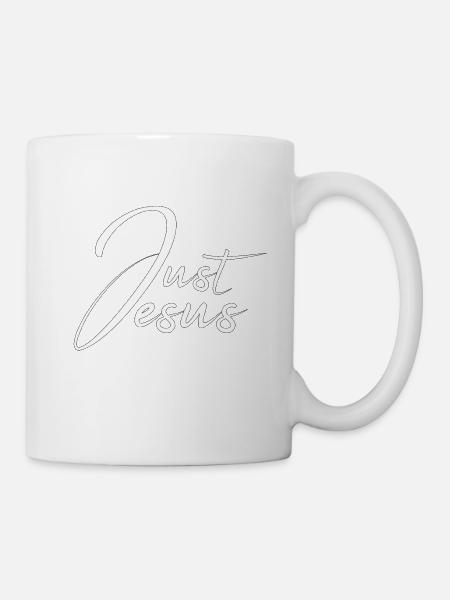 Christliches Design Nur Jesus - Tasse - Weiß
