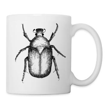 Vintage Skizze - Tasse - Weiß - Rechts