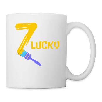 7 Jahre Glückszahl 7 Nummer Sieben - Tasse - Weiß - Rechts