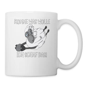 Komme was Wolle ich Schaf das Bauern Landwirt Oma - Tasse - Weiß - Rechts
