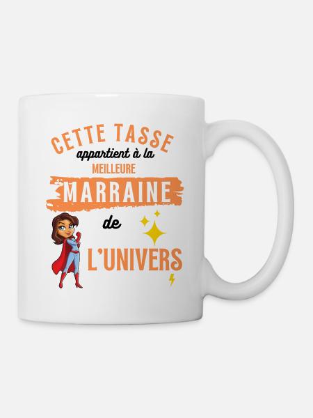 Tasse Humour marraine - cadeau meilleure marraine - Mug blanc - blanc