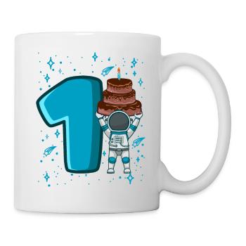 1 anniversaire jeune 1 année astronaute spatial - Mug blanc - blanc - Droite