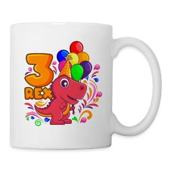 3 REX anniversaire DINO 3 ans dinosaure - Mug blanc - blanc - Droite