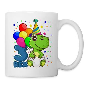 3 REX anniversaire DINO 3 ans dinosaure - Mug blanc - blanc - Droite
