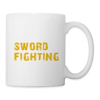 schlaf essen Schwertkampf - Tasse - Weiß - Rechts