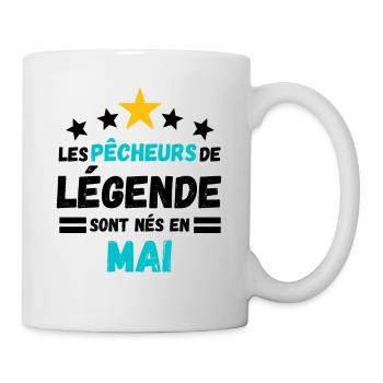 Les pêcheurs de légende sont nés en mai - Mug blanc - blanc - Droite