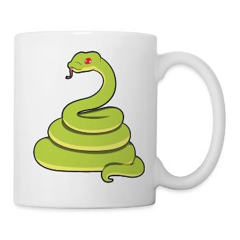 Schlange - Tasse - Weiß - Rechts