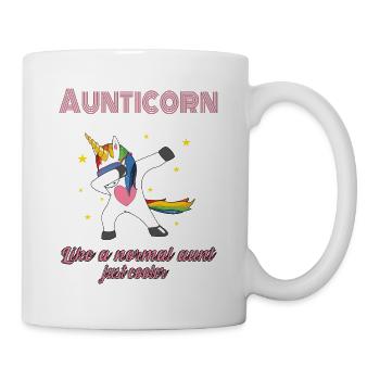 Aunticorn Unicorn Girl Unicorn Dabbing Unicorn - Mug - white - Right