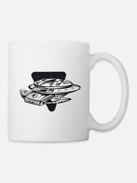Space Raumschiff - Tasse - Weiß