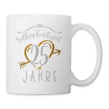 Traumpaar seit 25 Jahren Silberhochzeit Geschenk - Tasse - Weiß - Rechts